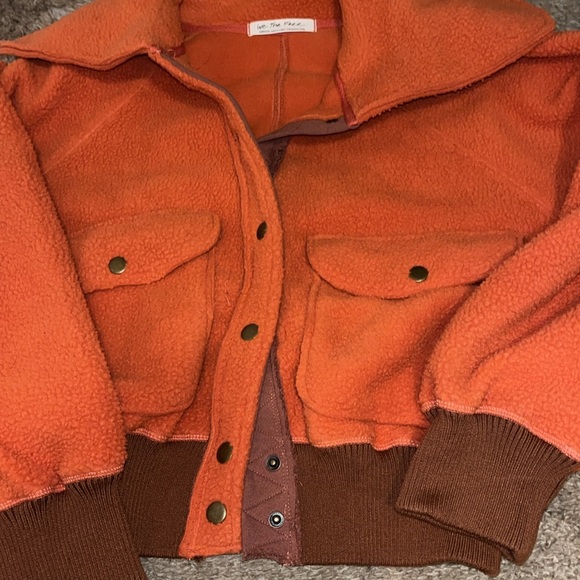 Free People cropped sherpa jacket - Picture 2 of 5